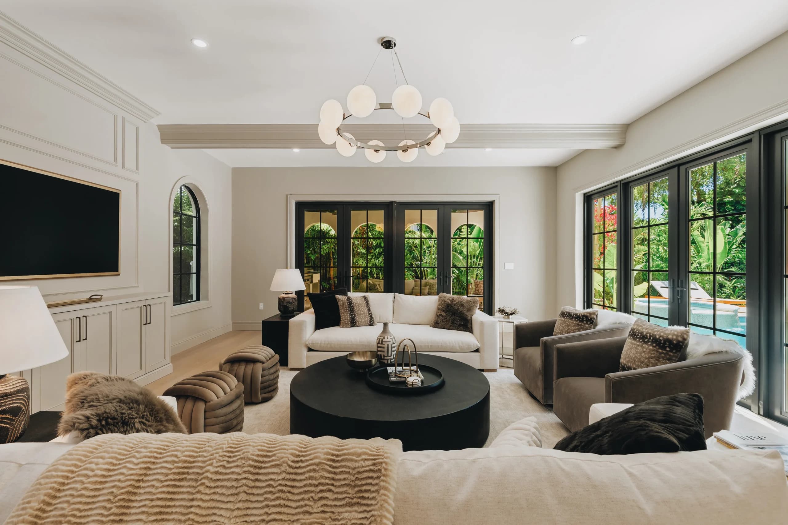 Custom-built dining room cabinetry and millwork