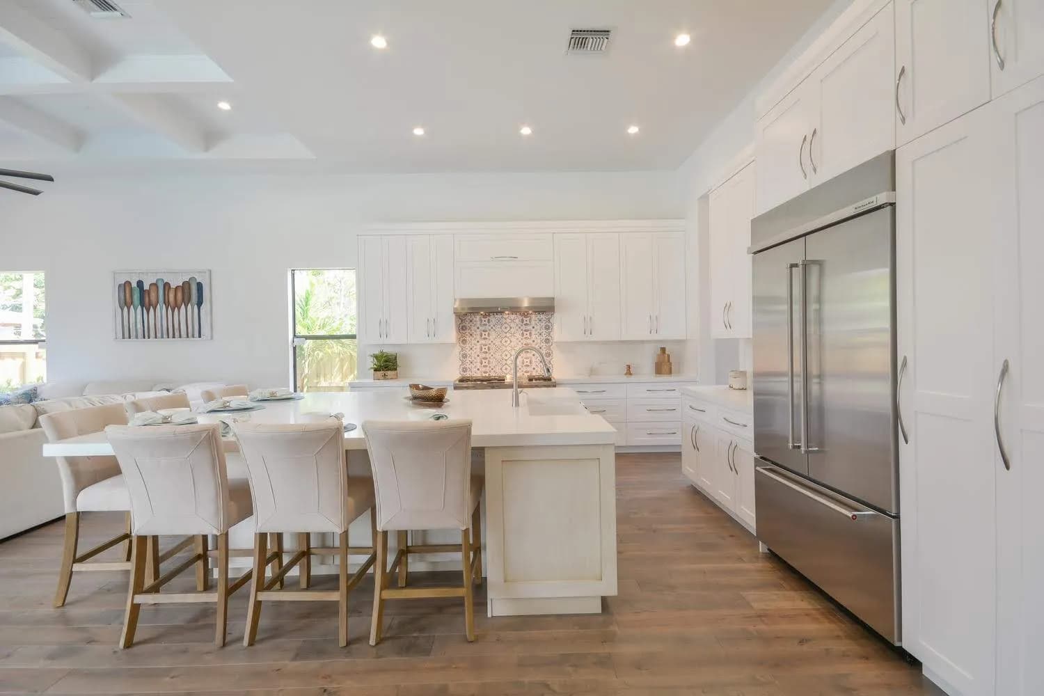 Modern custom cabinets in a Boca Raton kitchen remodel