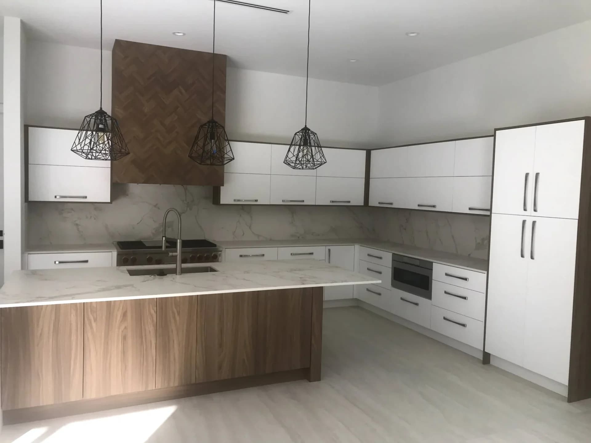 Custom cabinet finish detail from a Delray Beach kitchen remodel