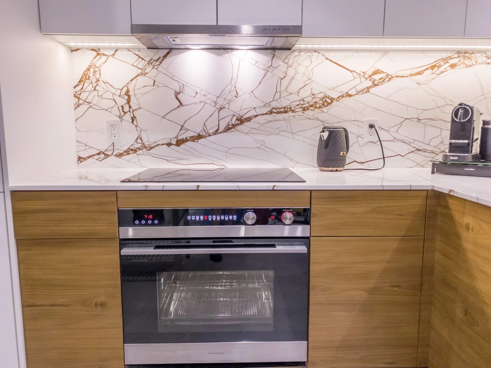 Sleek custom cabinetry finish in a Miami Beach kitchen